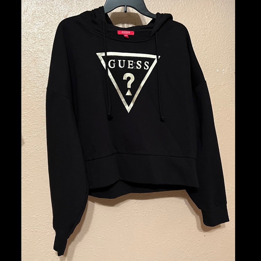 Black Guess hoodie sweatshirt, size L